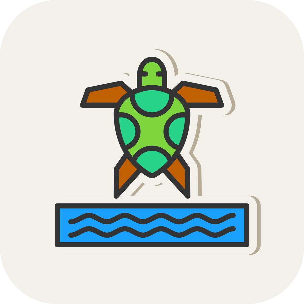 Sea Turtle Vector Icon Design