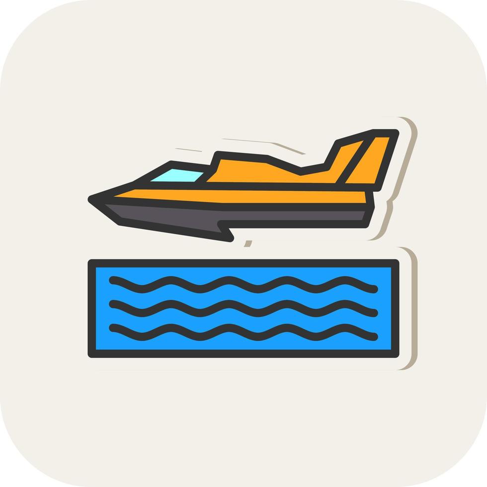 Hydroplane Racing Vector Icon Design