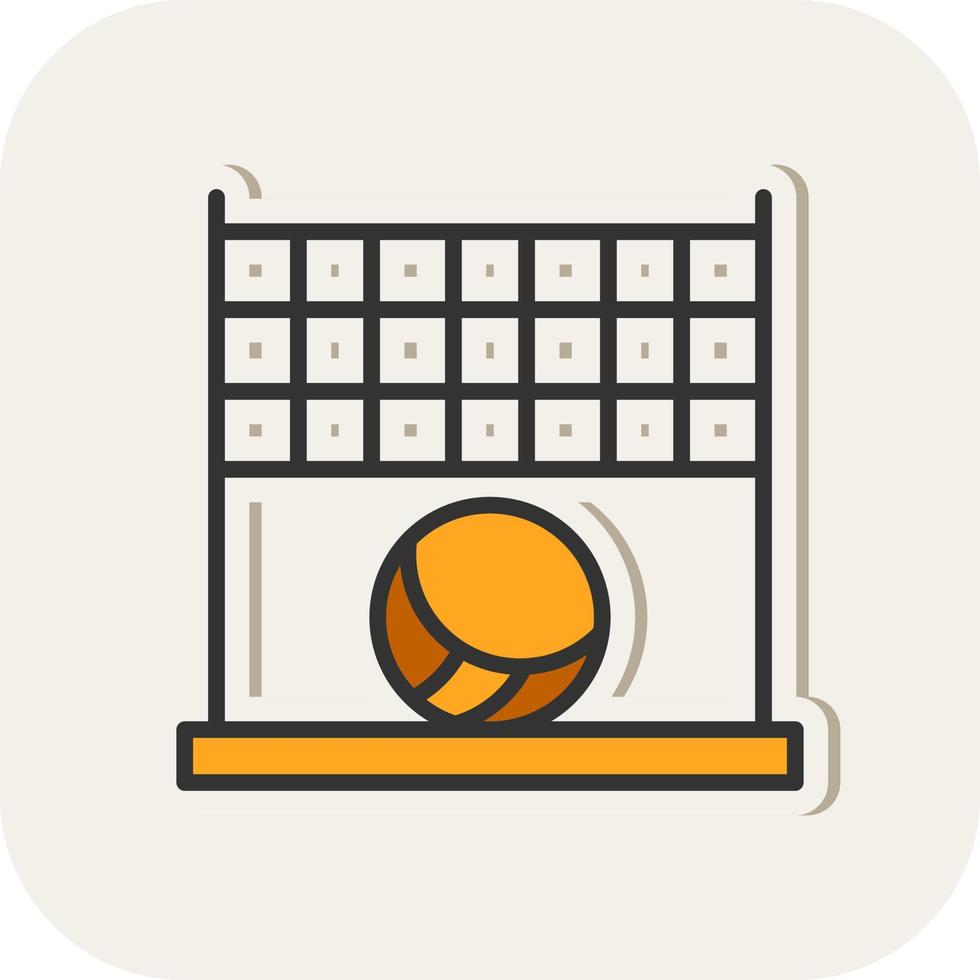 Beach Volleyball Vector Icon Design