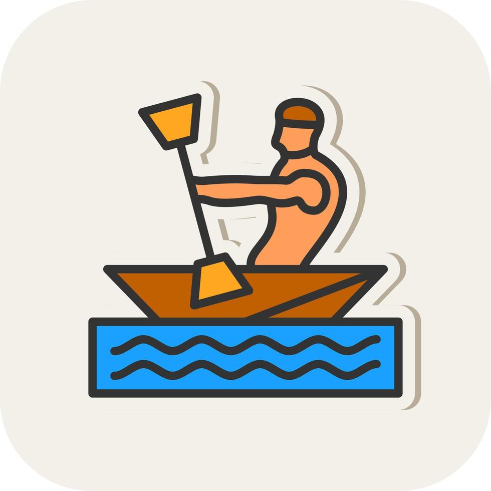 diseño de icono de vector de kayak