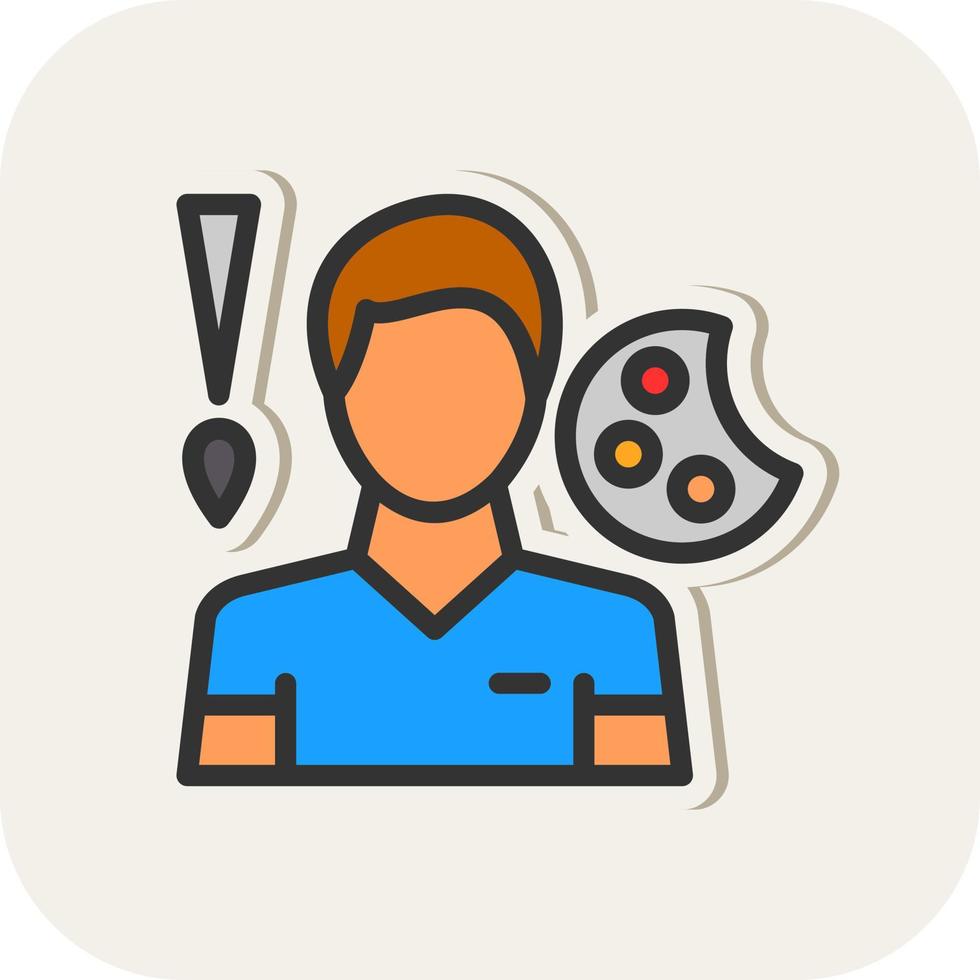 Artist Female Vector Icon Design
