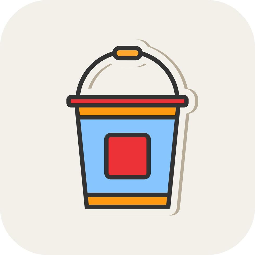 Bucket Vector Icon Design