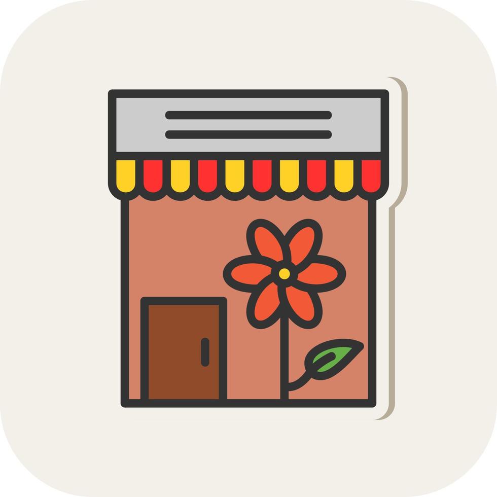 Flower Shop Vector Icon Design