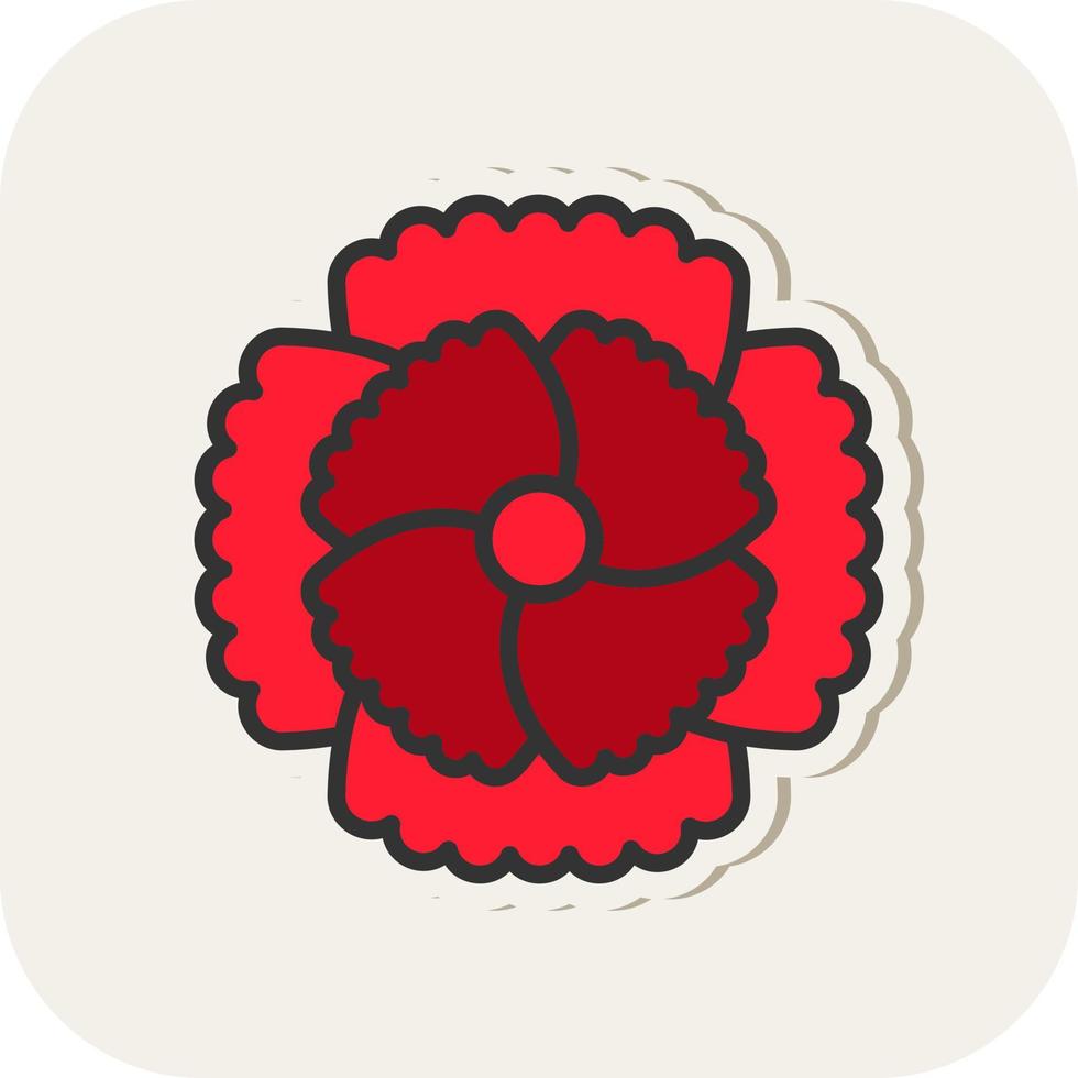Carnation Vector Icon Design