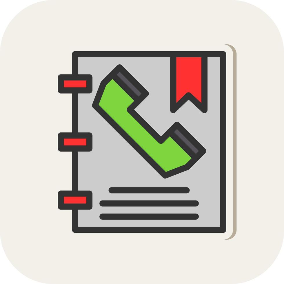 Phone Book Vector Icon Design