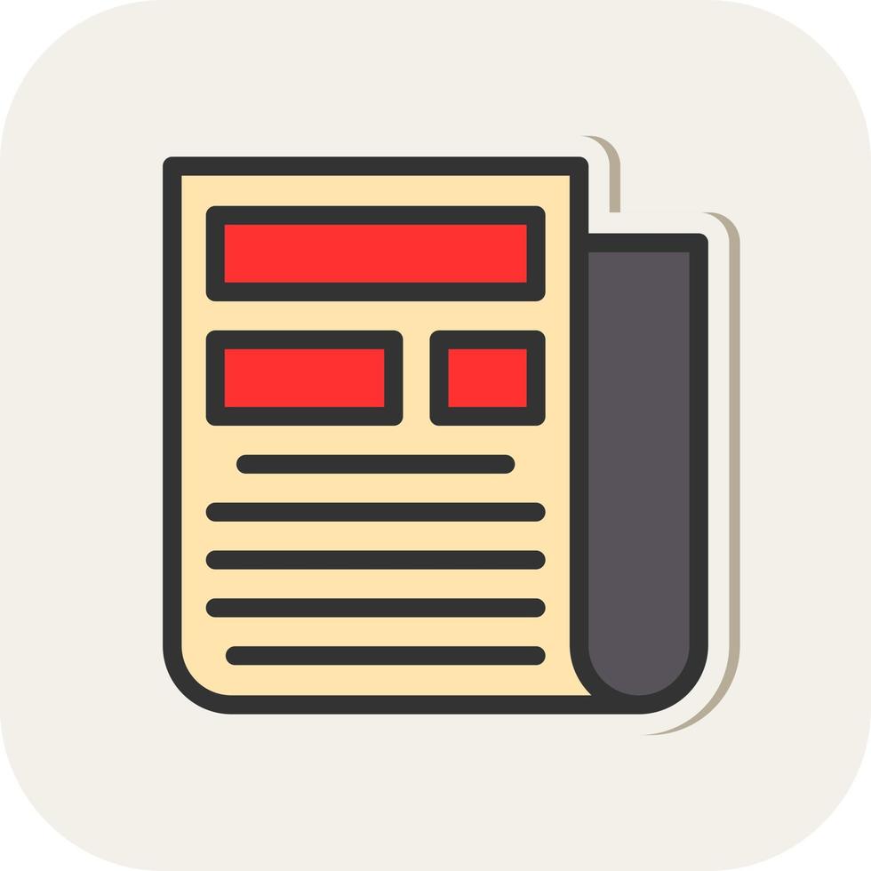 Newspaper Vector Icon Design