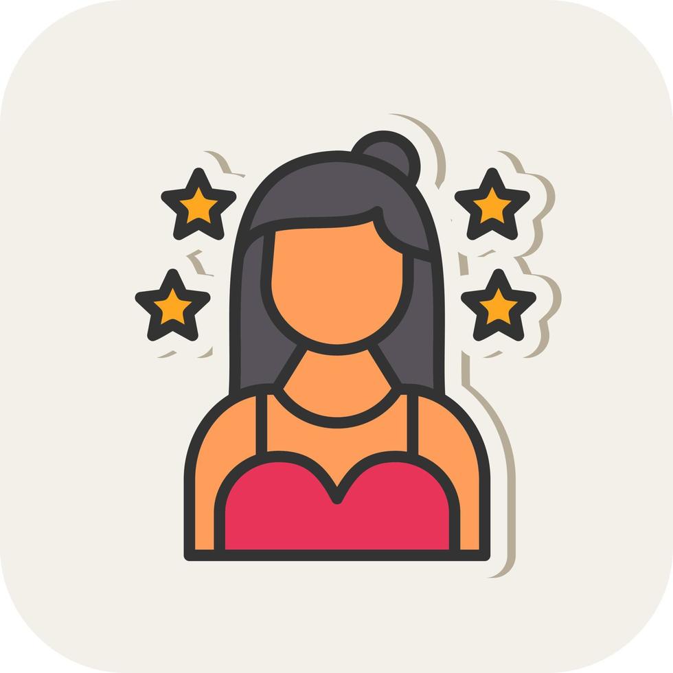 Female Celebrity Vector Icon Design