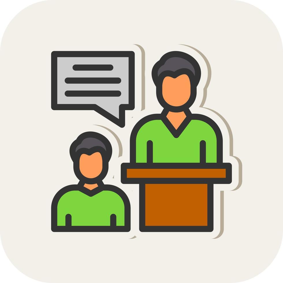 Job Interview Vector Icon Design