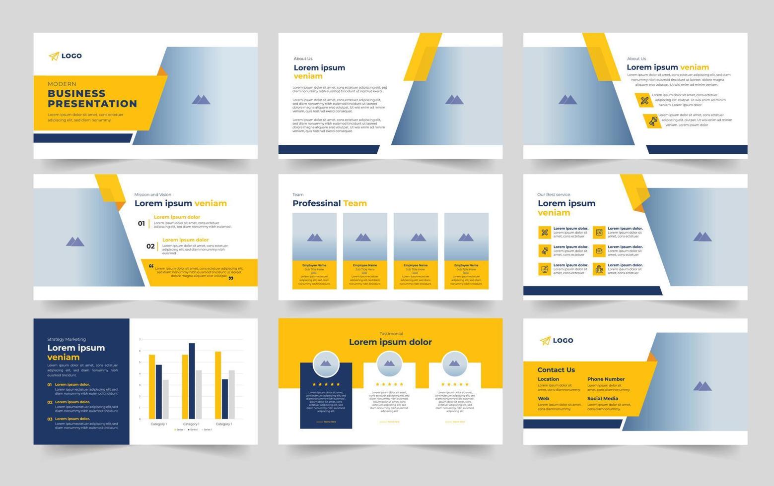 Business Presentation Template vector