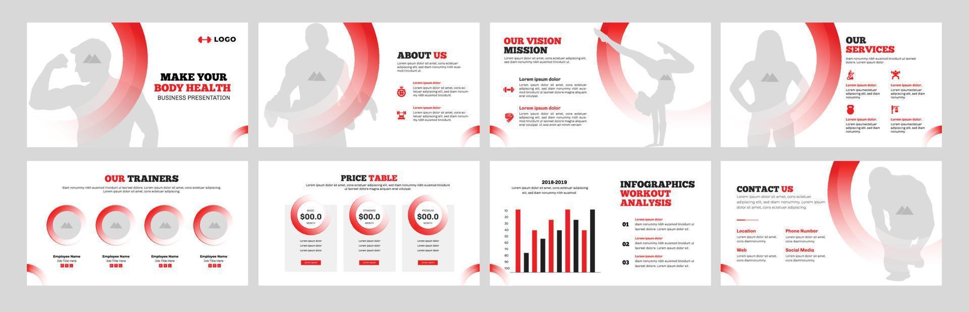 Fitness Presentation Template vector
