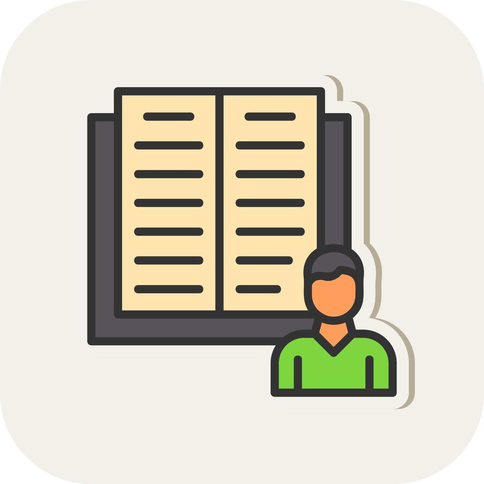 Diary Study Vector Icon Design