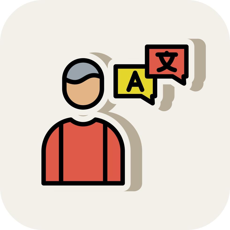 Freelance Translator Vector Icon Design
