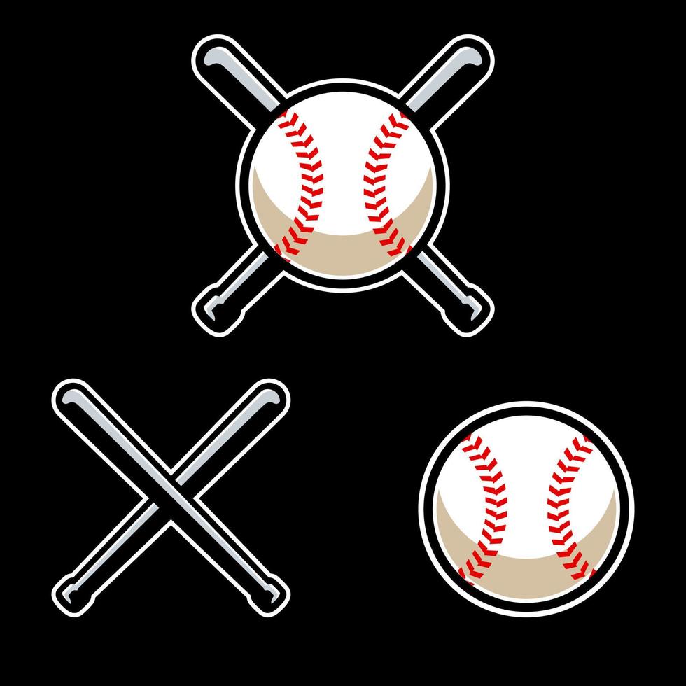 Baseball Sports Set Collection Logo Templates vector