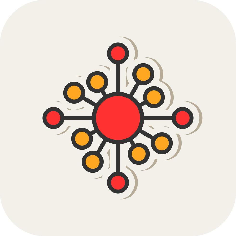Biological Network Vector Icon Design