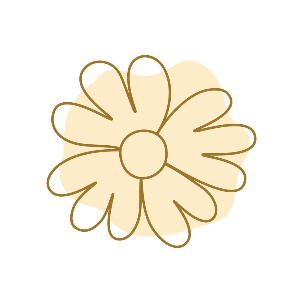 soltero continuo línea dibujo icono flores girasol en uno continuo línea. minimalista lineal bosquejo aislado gráfico elemento. vector ilustración uno línea flor, floral logo diseño. sencillo flor