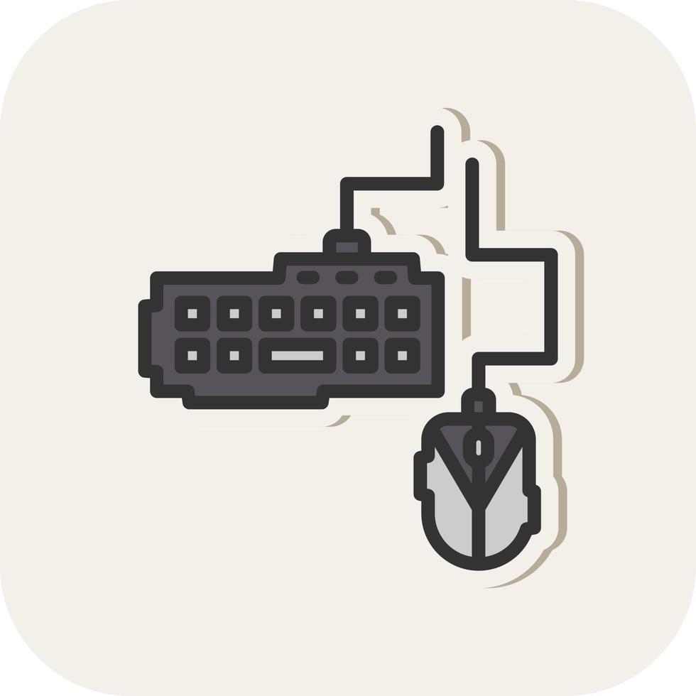 Gaming Keyboard And Mouse Vector Icon Design