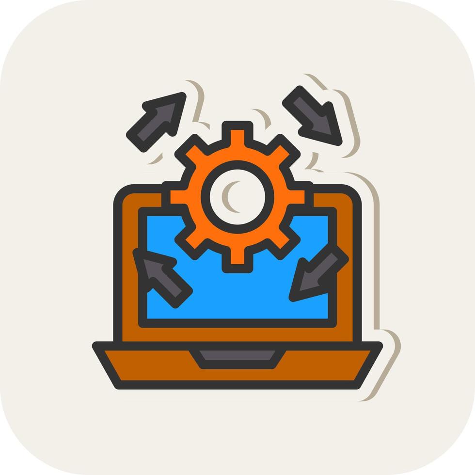 Upgrade Laptop Vector Icon Design