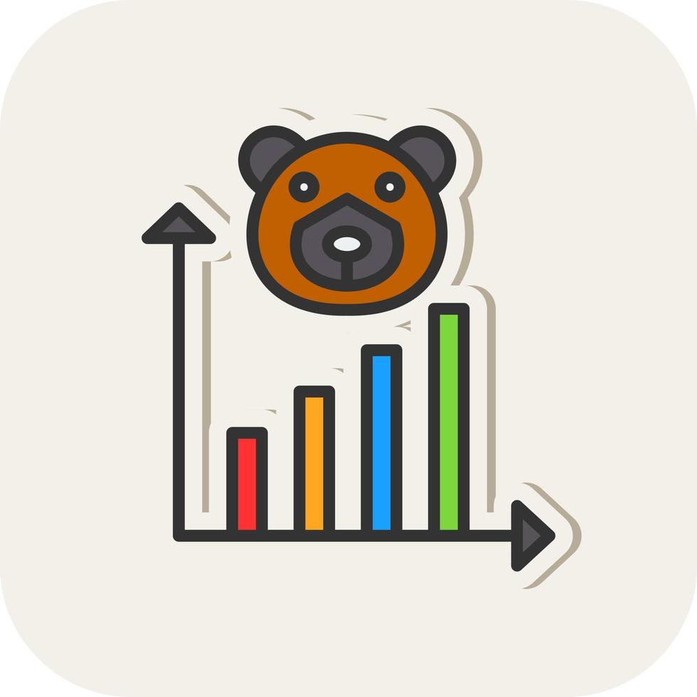 Bear Market Vector Icon Design