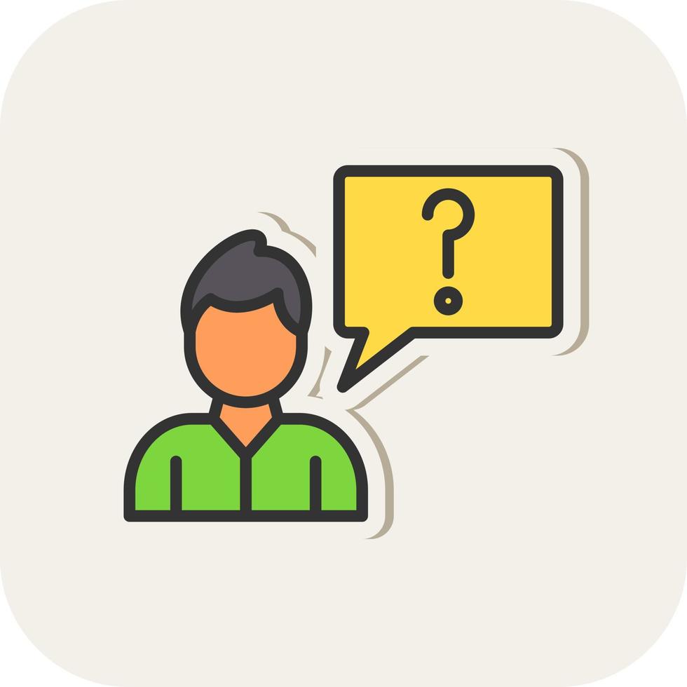 Ask Vector Icon Design