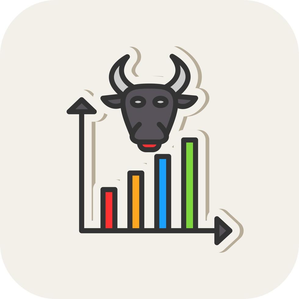 Bull Market Vector Icon Design