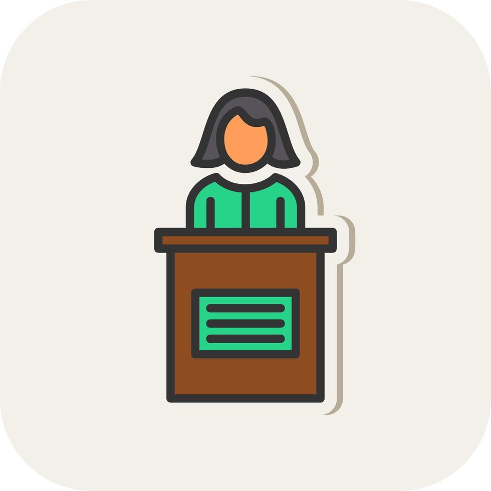 Candidate Female Vector Icon Design