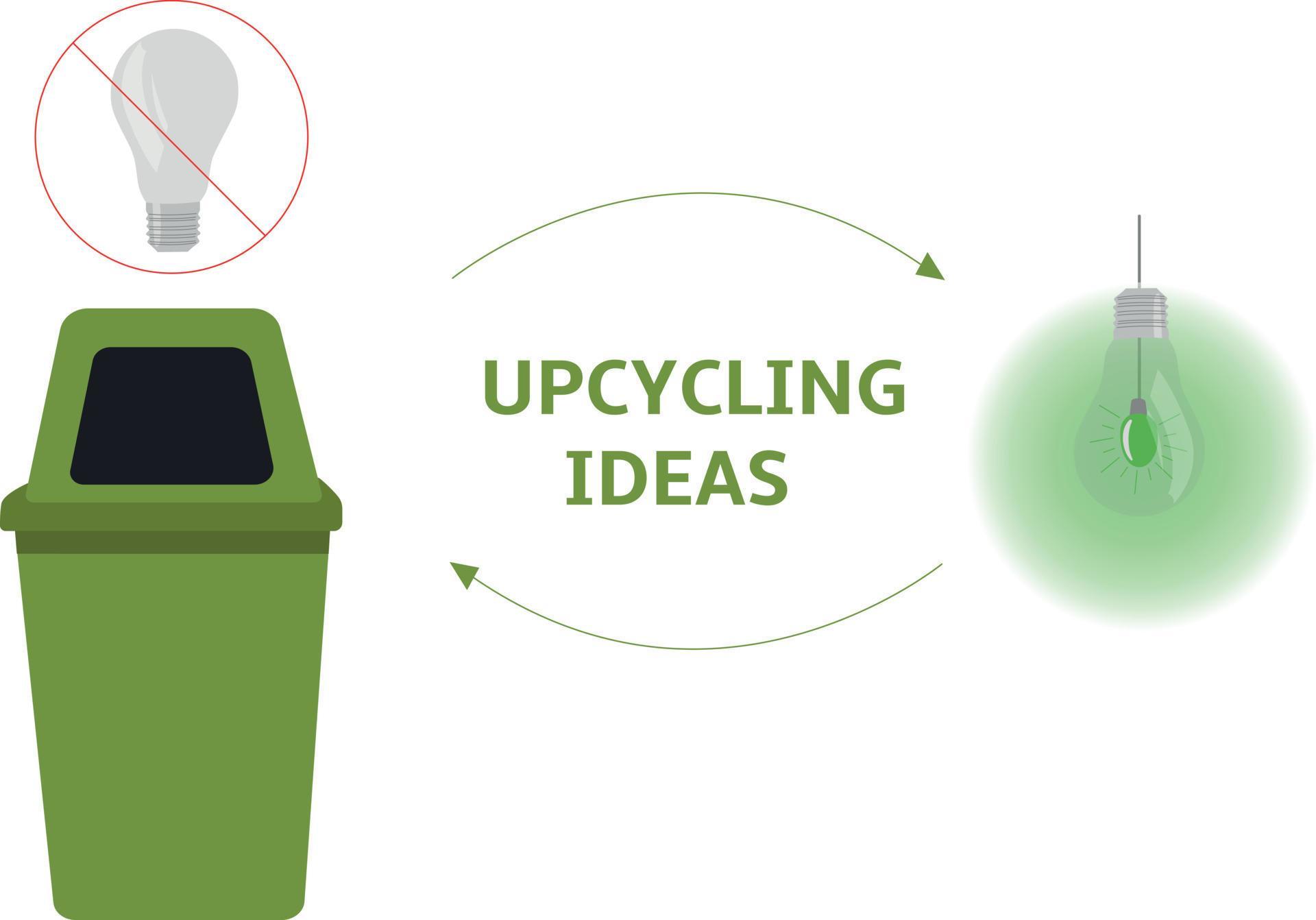 Green plants in pots of light bulbs. Cute flower bottles. Zero waste