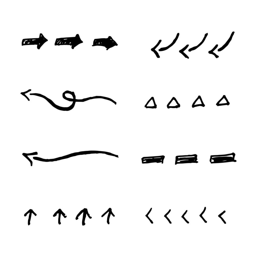 Hand drawn element collection vector