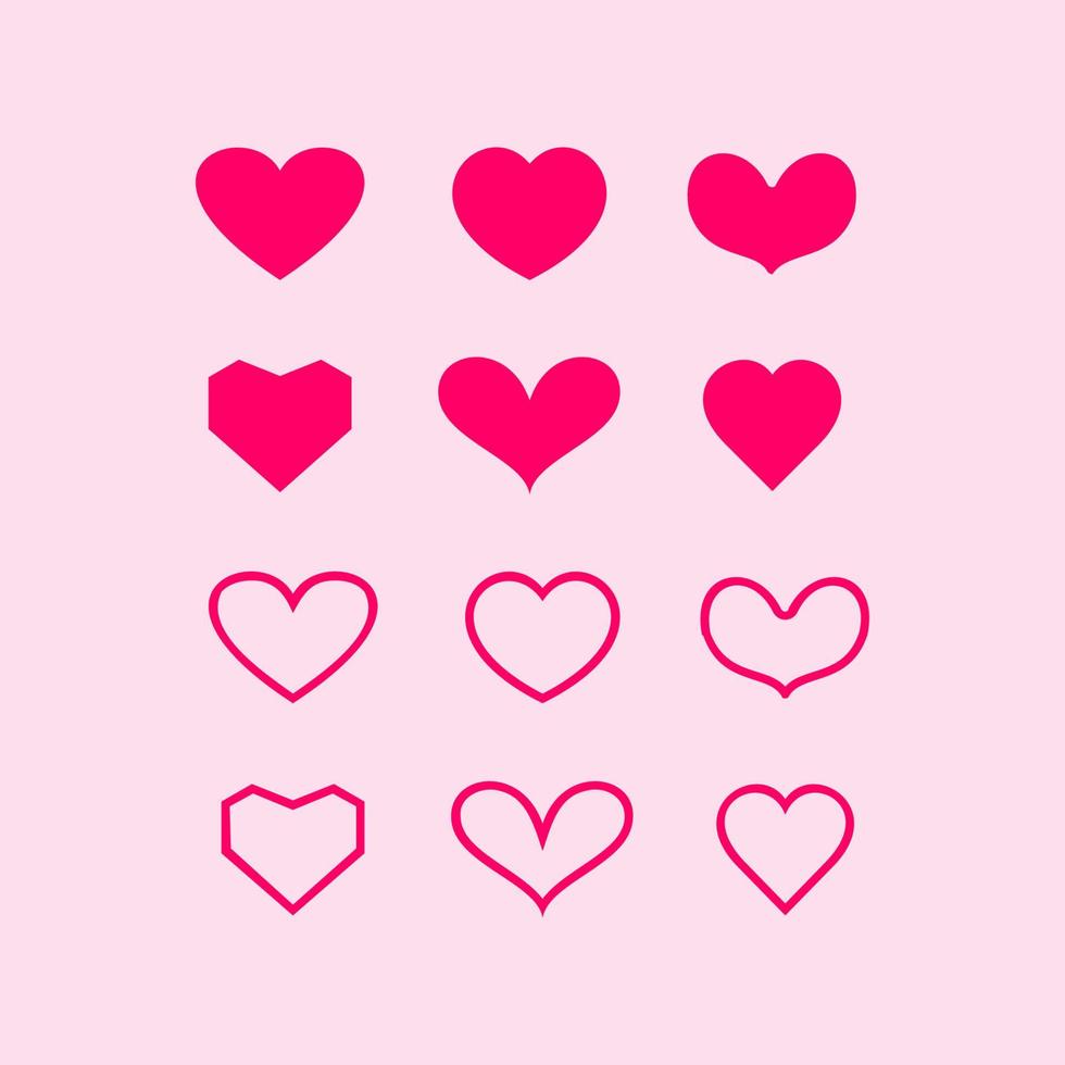 Heart Love Collection Vector design template