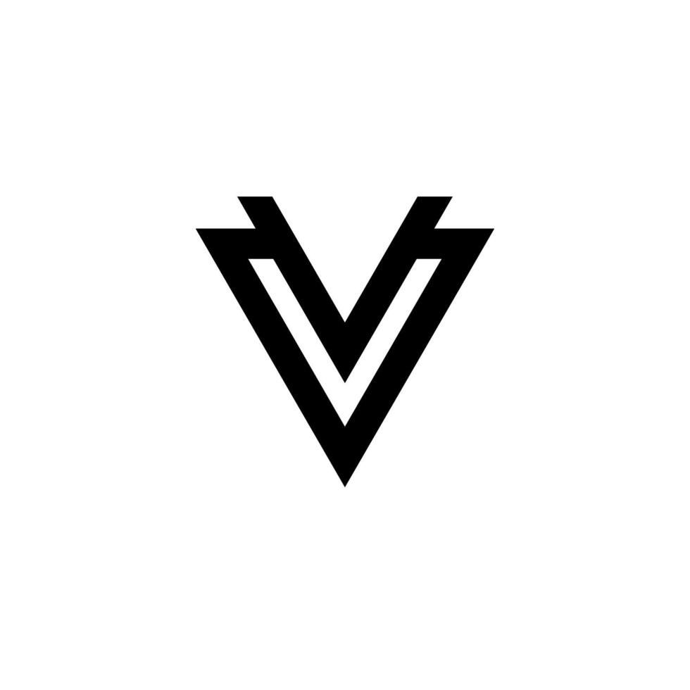 v resumen minimalista logo diseño vector