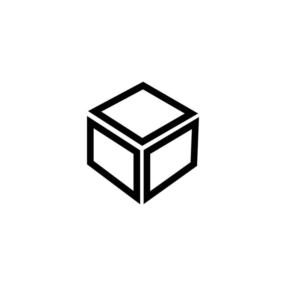 box sign symbol, vector illustration own white background.