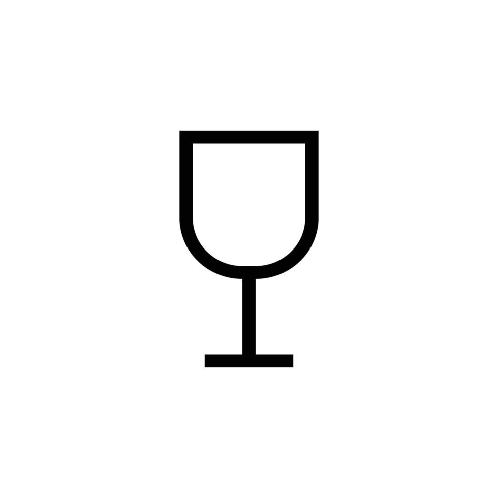 glass icon sign symbol. vector illustration on white background.