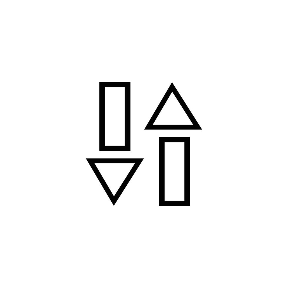 arrow up and down sign symbol. vector illustration on white background