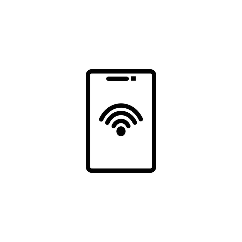 handphone wireless sign symbol. vector illustration on white background