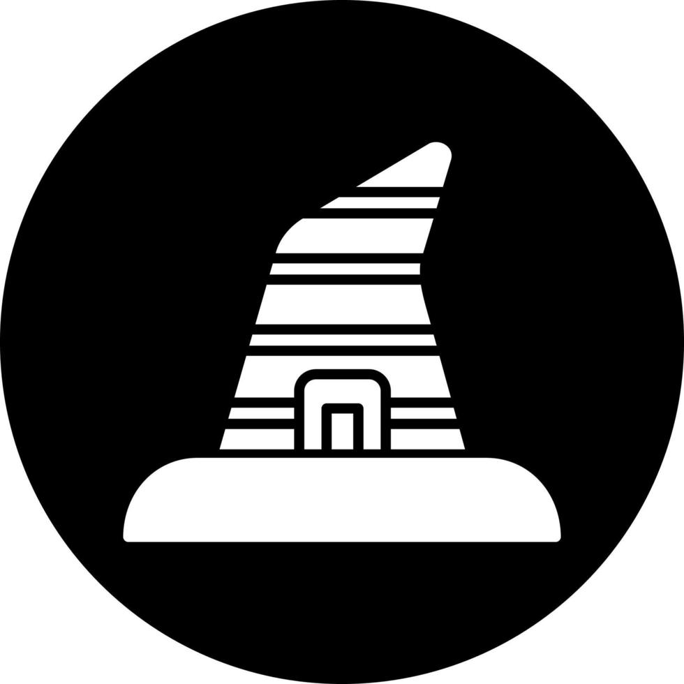 icono de vector de sombrero de bruja