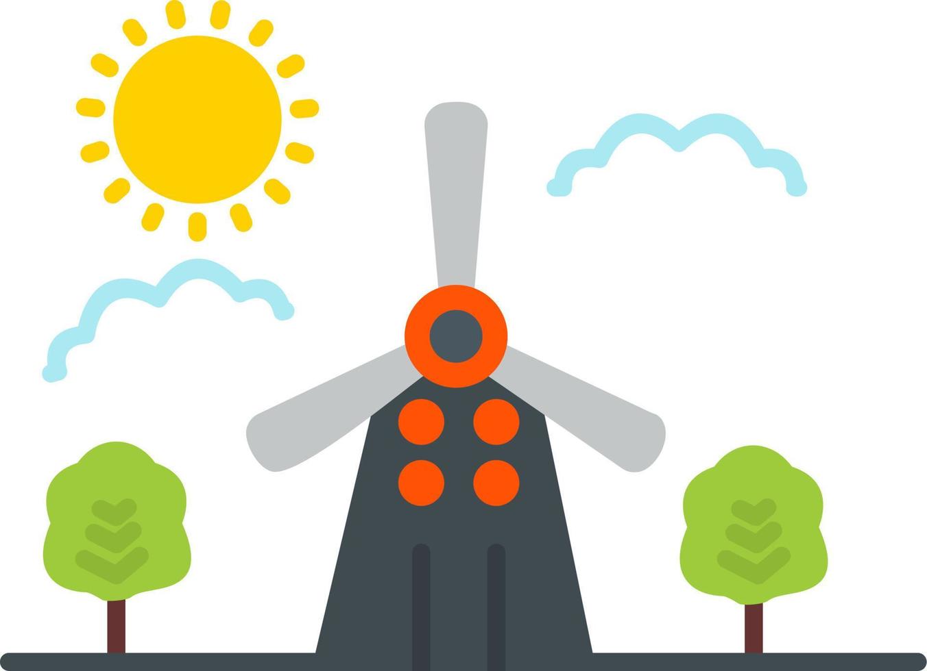 Wind turbine Vector Icon