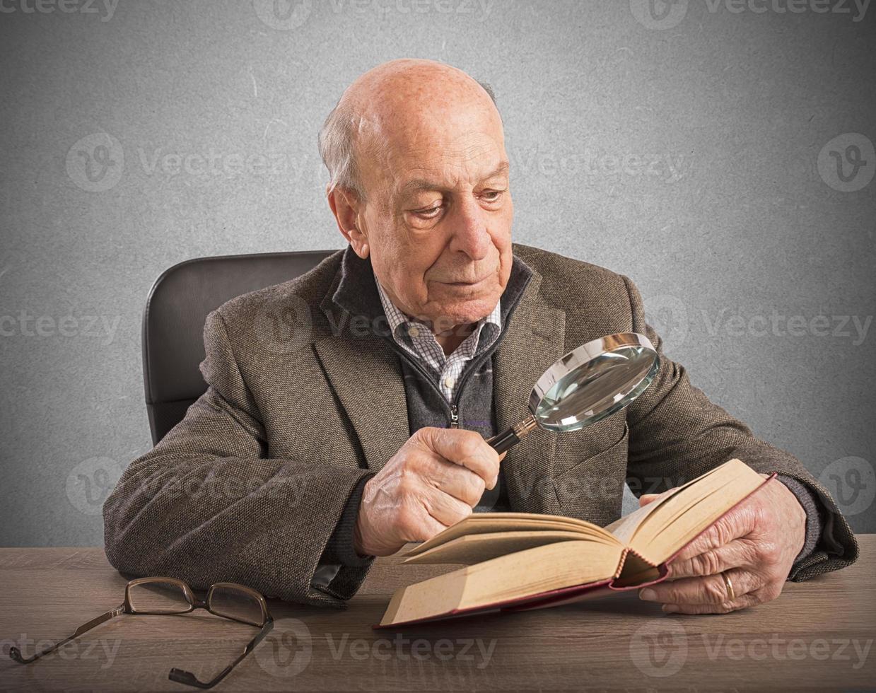 Old man knowledge and culture photo