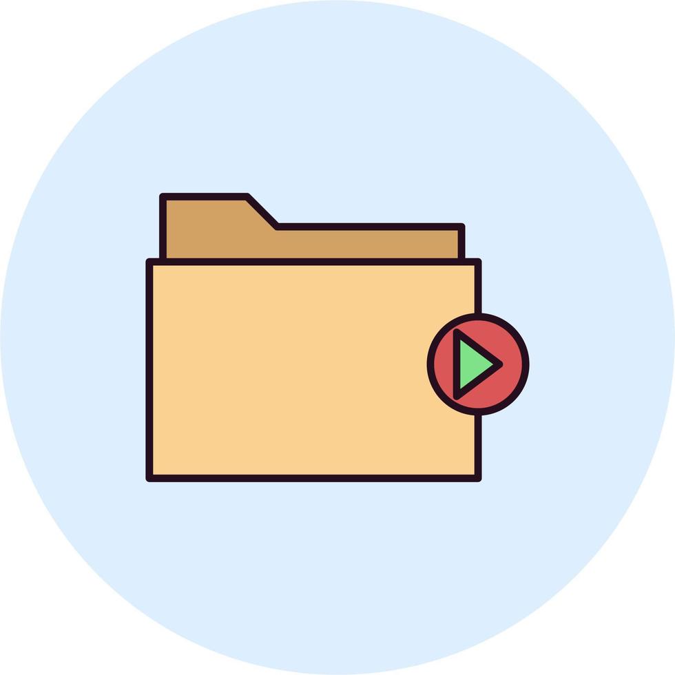 Video folder Vector Icon