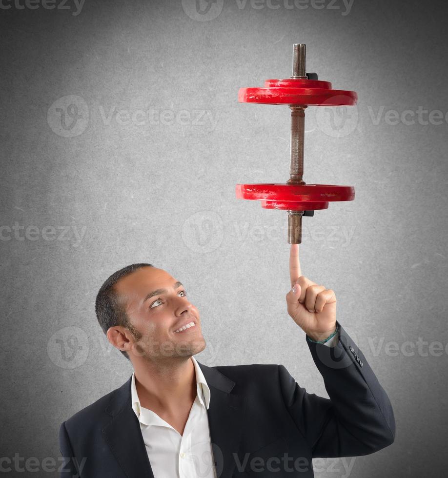 Focused and determined businessman photo