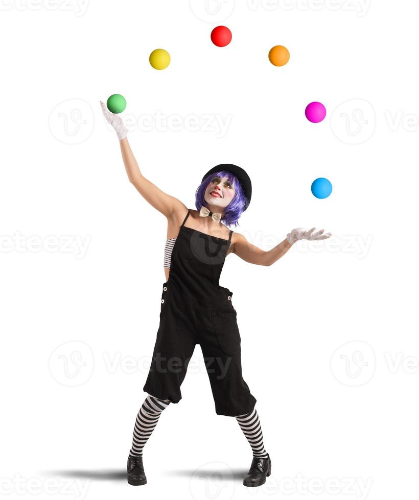 Clown like a juggler photo
