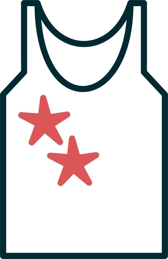 icono de vector de camisa sin mangas