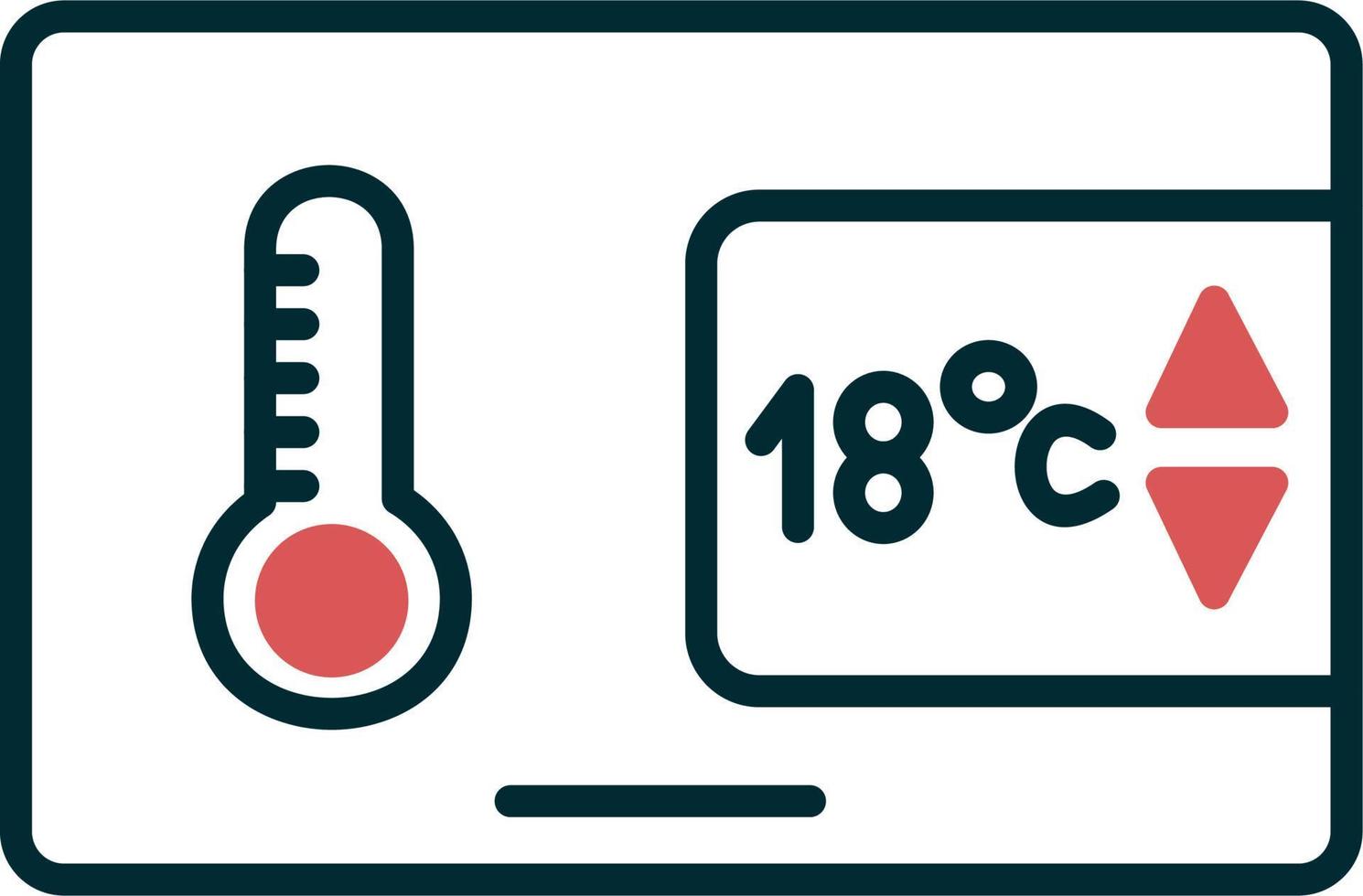 icono de vector de control de temperatura