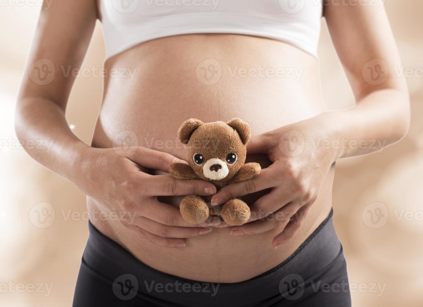 Teddy bear pregnant photo