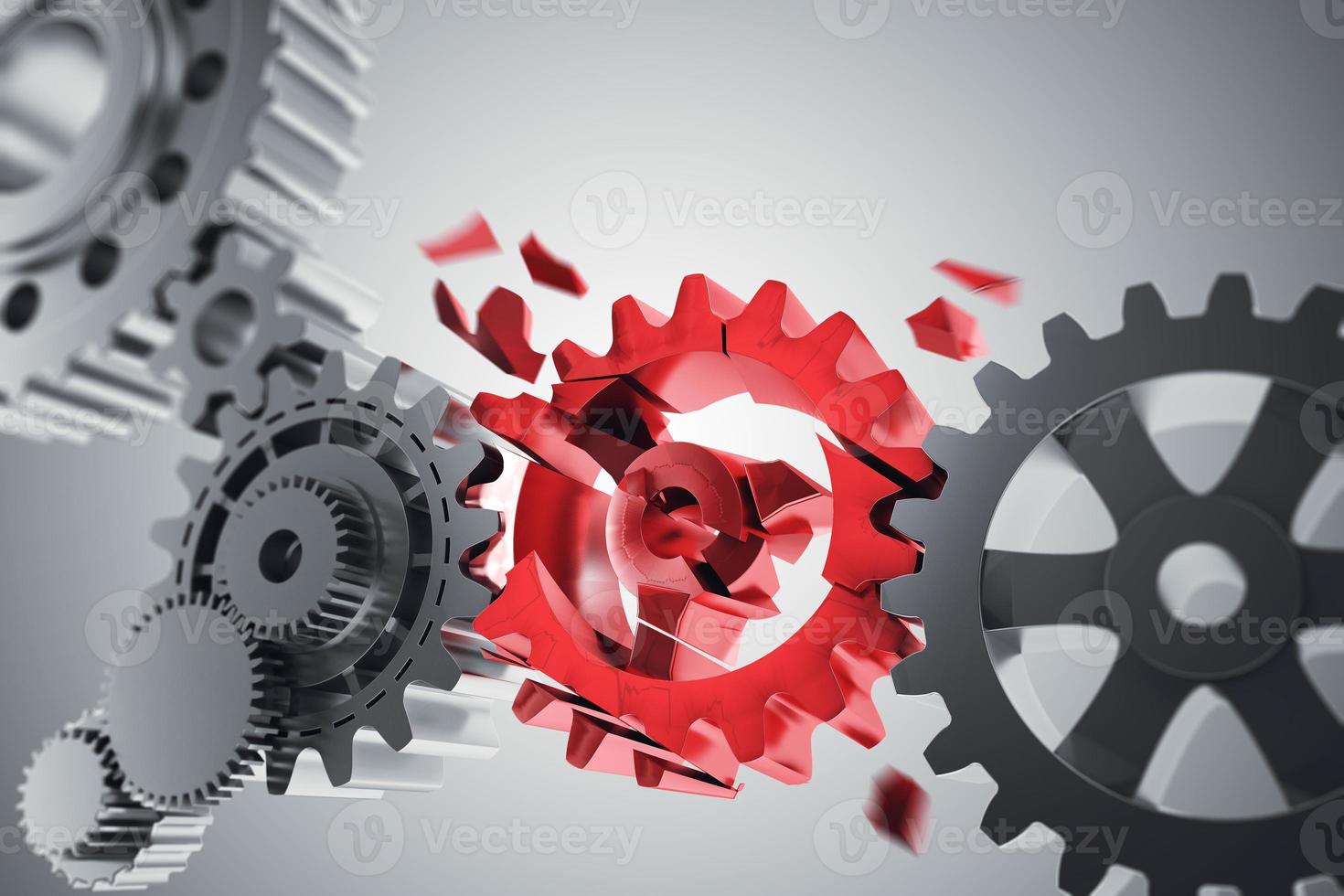 gears mechanism connection problem 3D Rendering photo