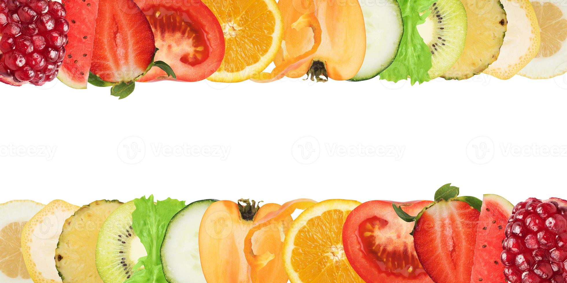 Colourful banner of fruits photo