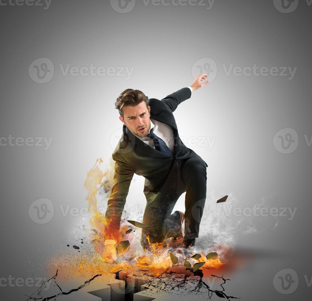 Hero determinated businessman photo