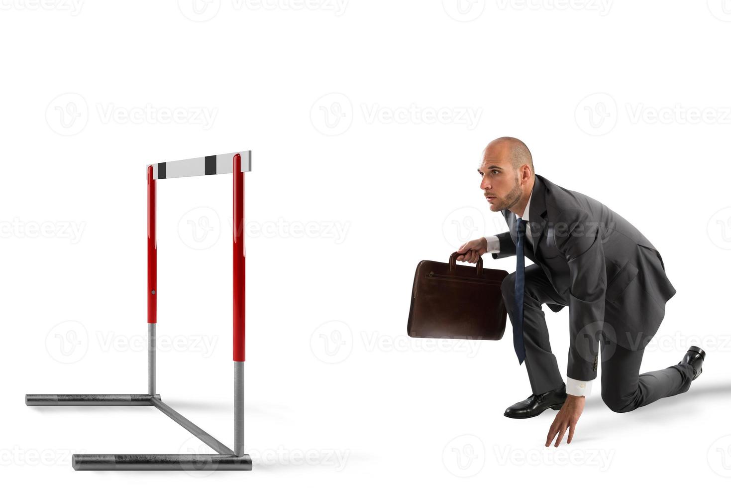 Obstacle on the business road photo