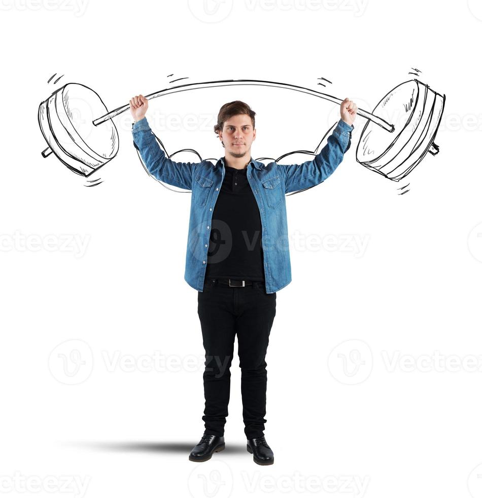 Surprisingly strong guy photo