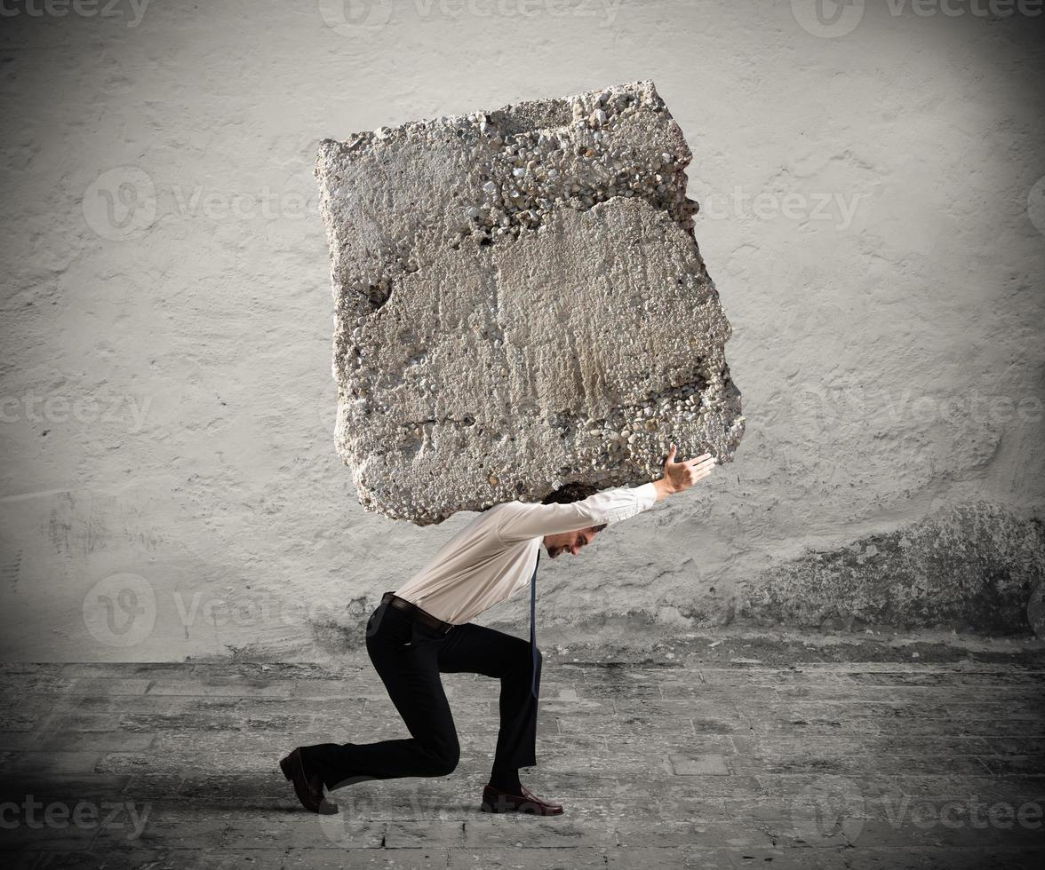 Stress of a businessman photo