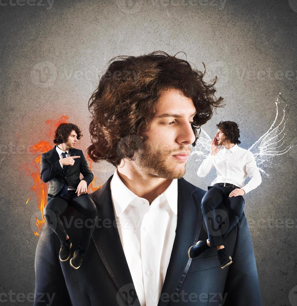 Right or wrong choices in business photo