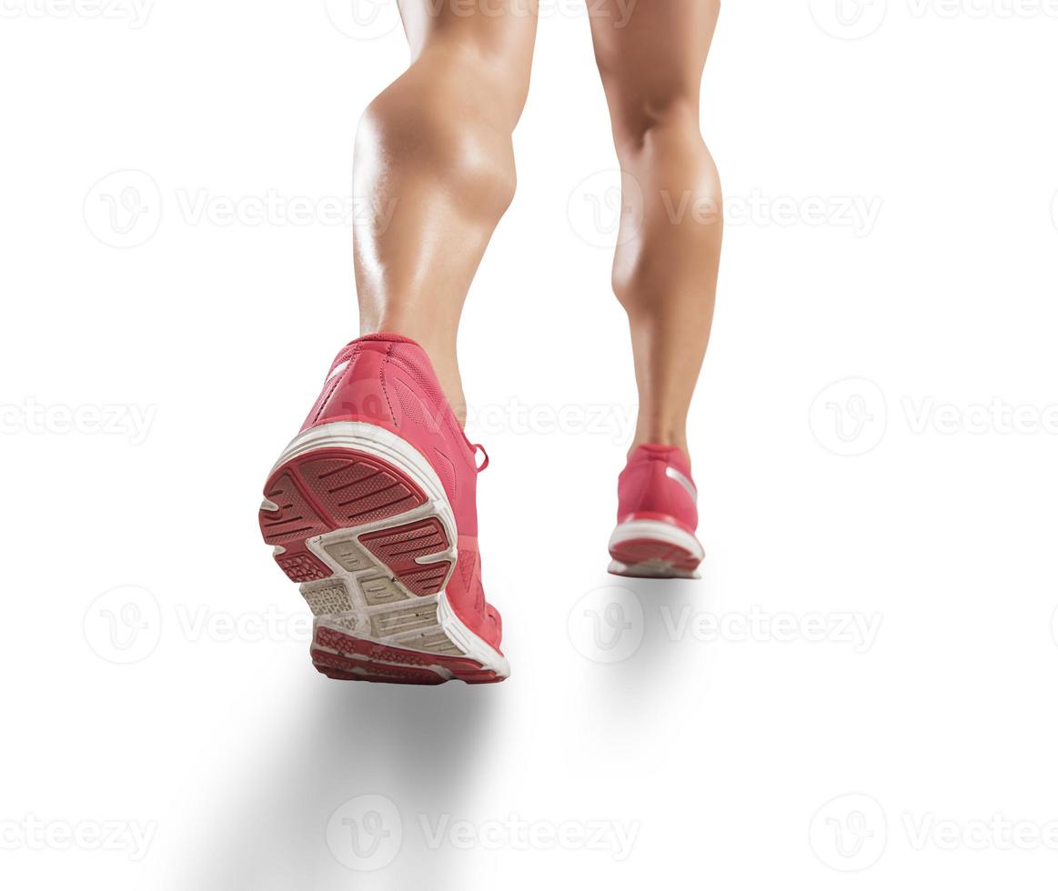 Athlete running closeup photo